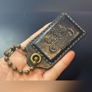 Coach Vintage Black Leather hangtag